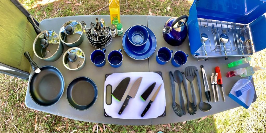 Camping kitchen utensils